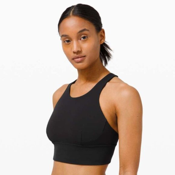 Lululemon Wunder Train Long-Line Bra *Medium Support, C/D Cups Black Size 6 - Picture 1 of 6
